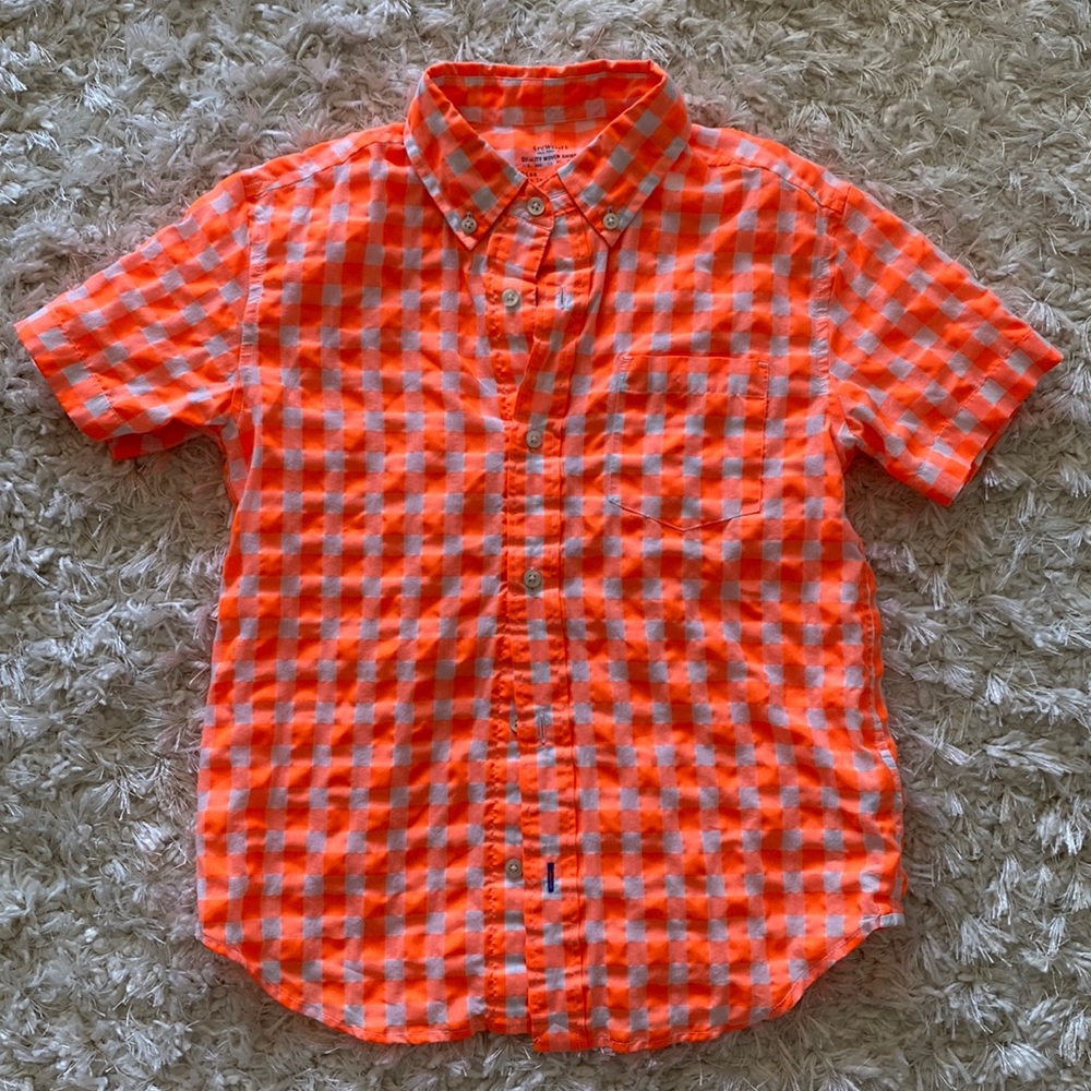 Crewcuts Neon Checked Pucker Shirt